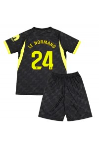 Atletico Madrid Robin Le Normand #24 Babyklær Borte Fotballdrakt til barn 2026-27 Korte ermer (+ Korte bukser)